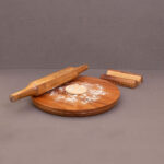 Wooden Rolling Pin (Belan) with Stand – Handcrafted Acacia Wood | Goliya Craft & Decor